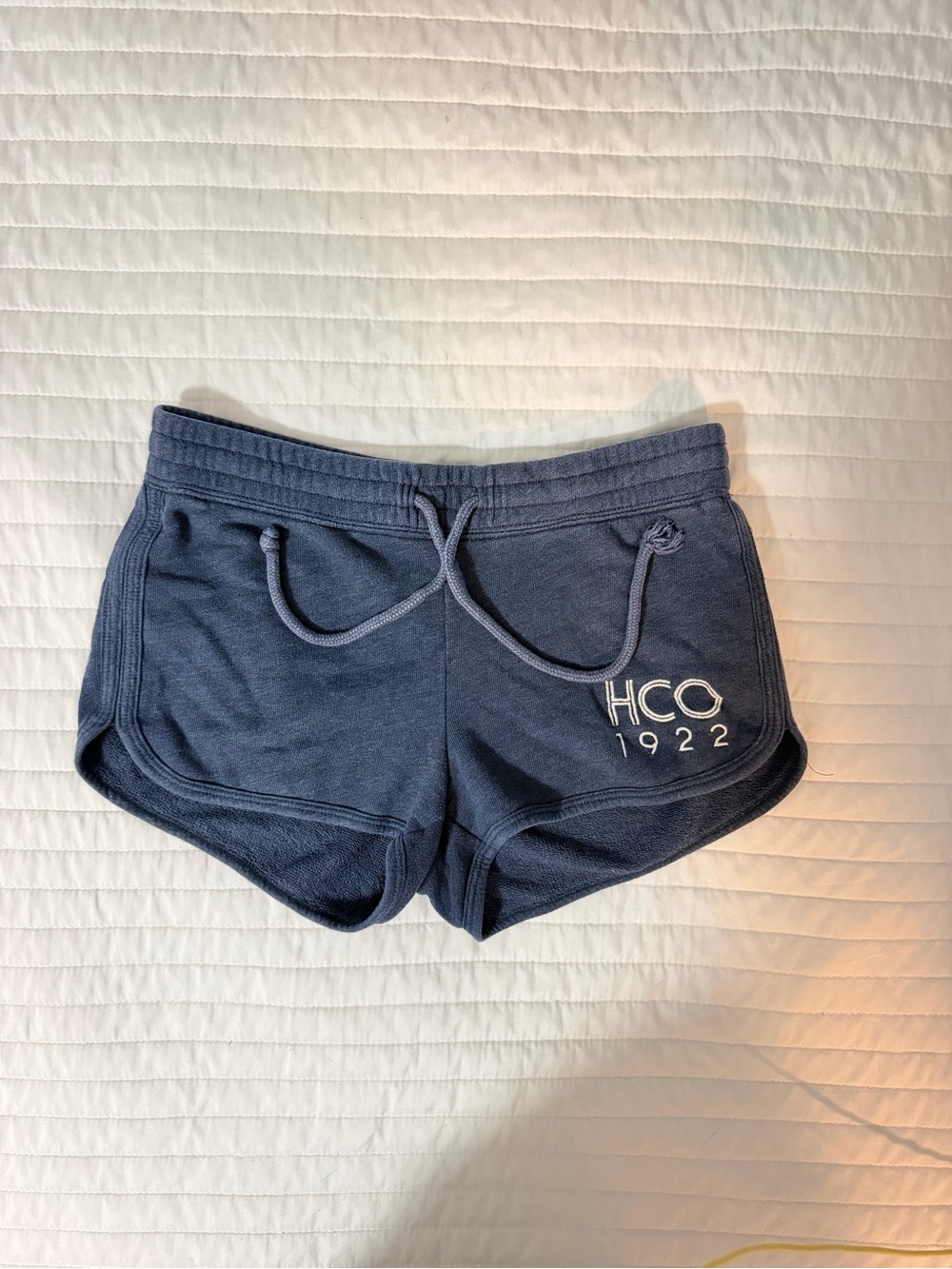 Hollister Navy Blue Drawstring Athletic Shorts